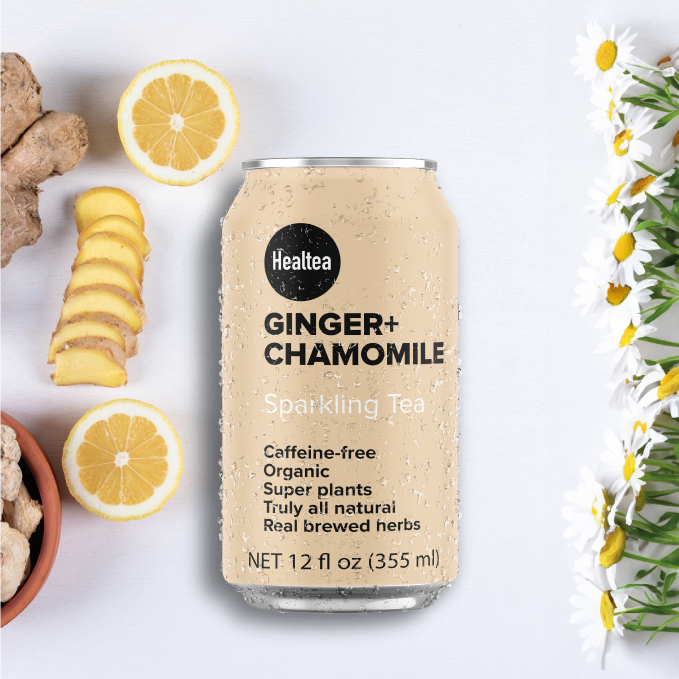 Organic Ginger & Chamomile Sparkling Premium Botanical Infusion