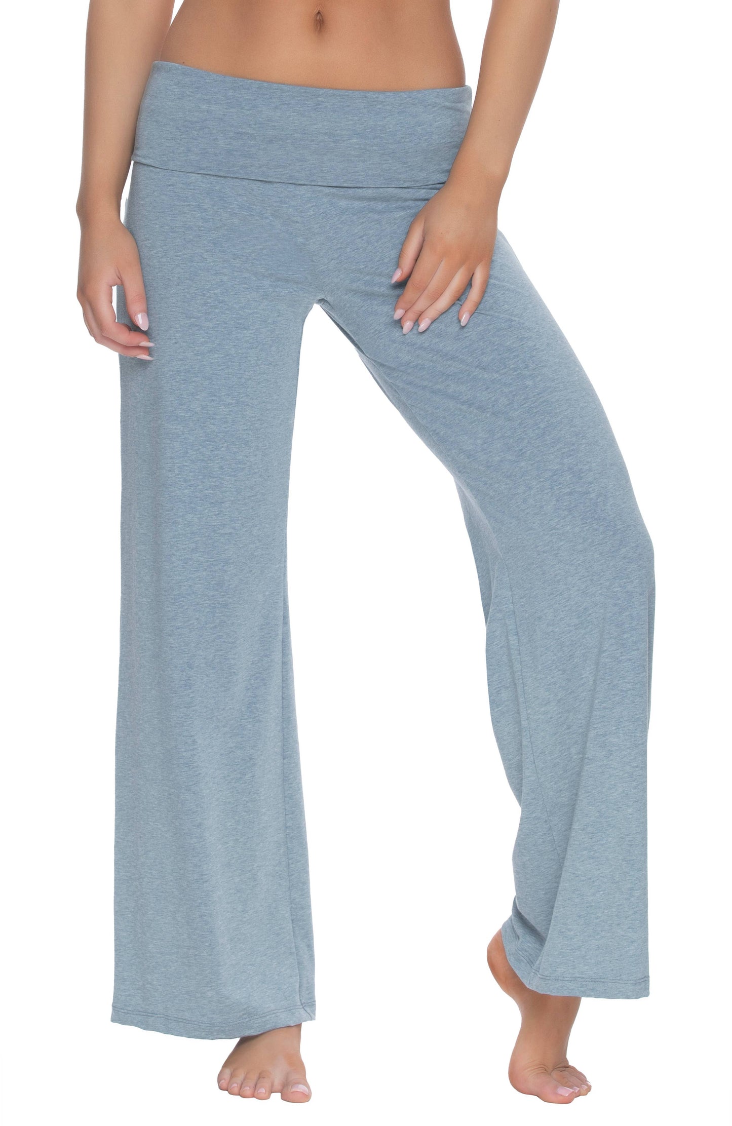 Organic Cotton Stretch Wide Leg Roll Over Pant