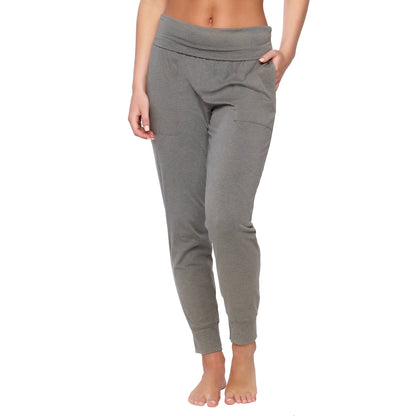 Organic Cotton Stretch Fold-Waist Joggers