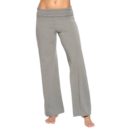 Organic Cotton Stretch Wide Leg Roll Over Pant