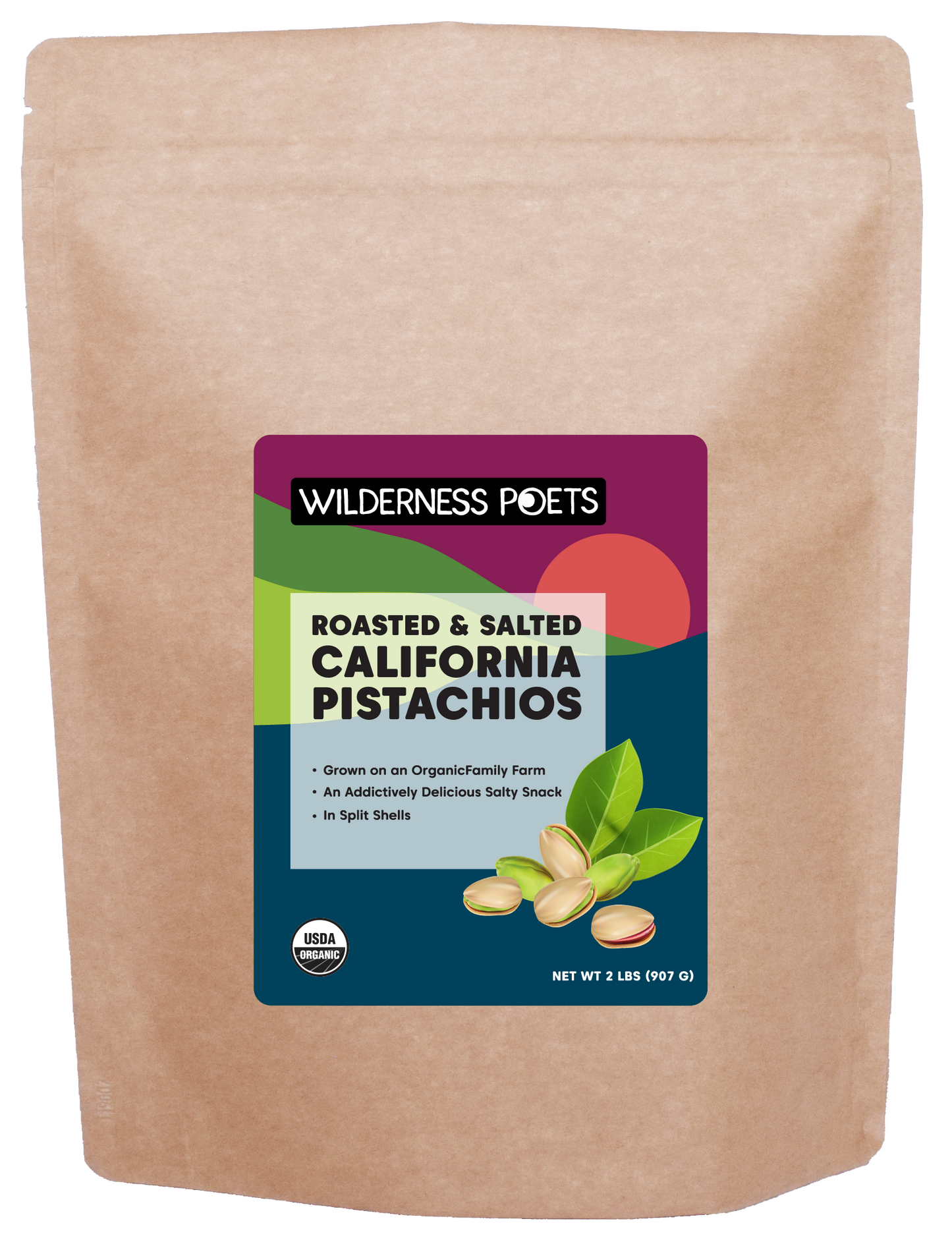 Organic California Pistachios, Roasted & Salted