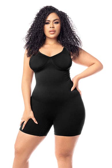 Seamless Full Bodysuit Black