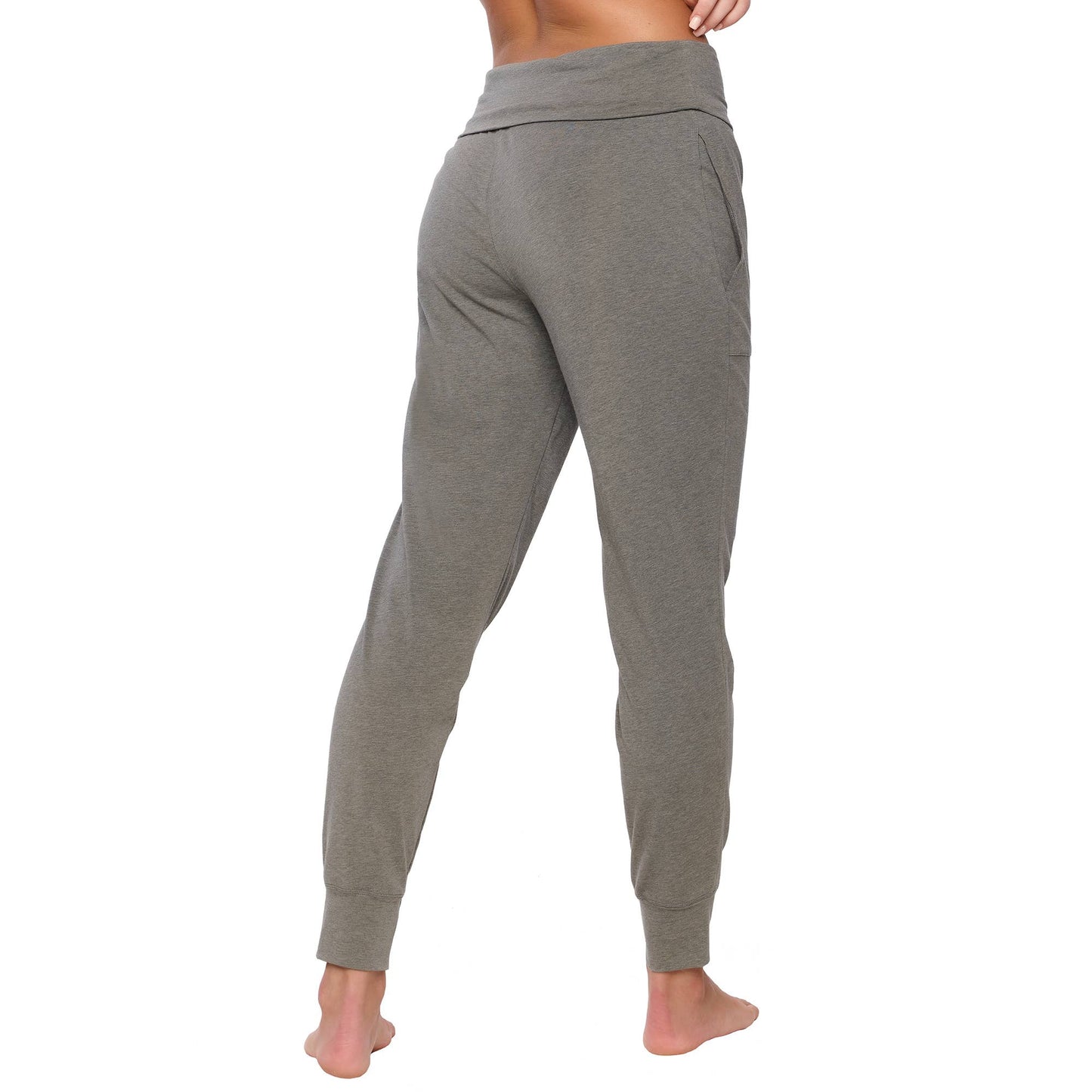 Organic Cotton Stretch Fold-Waist Joggers