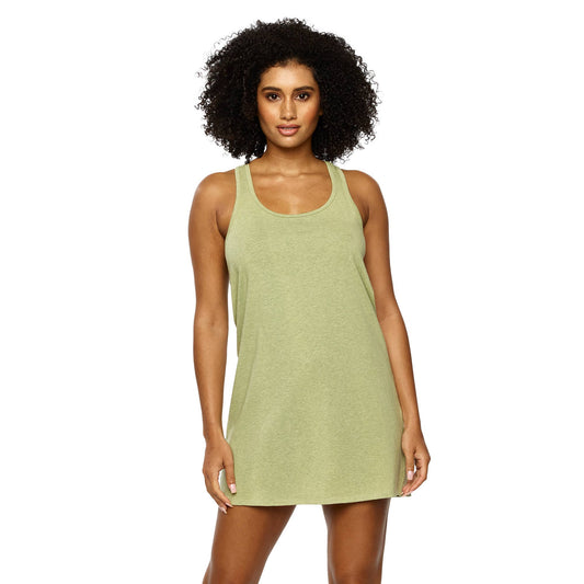 Organic Cotton Stretch Racerback Chemise - Thyme