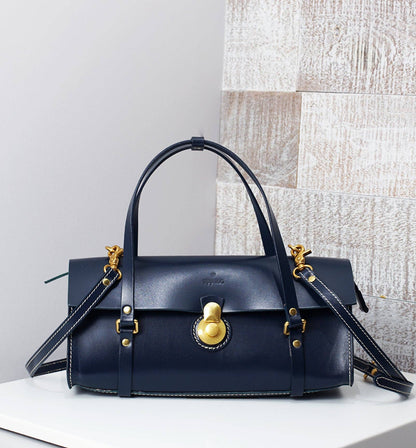 Classic Baguette Satchel- Midnight