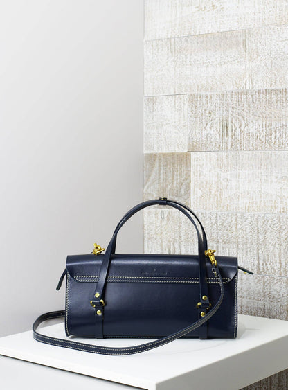 Classic Baguette Satchel- Midnight