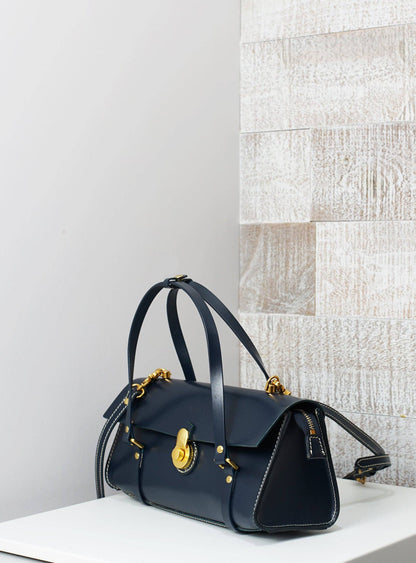 Classic Baguette Satchel- Midnight