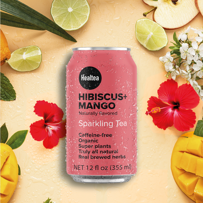 Organic Hibiscus & Mango Sparkling Premium Botanical Infusion