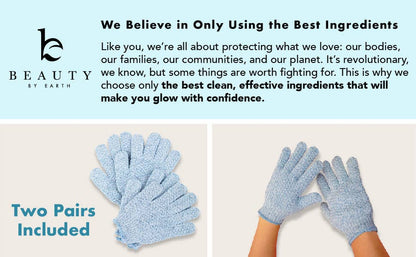 Exfoliating Shower Gloves - (Pack of 4 Gloves)