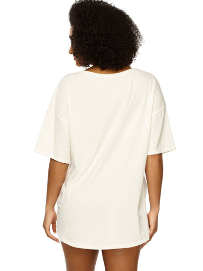 Organic Cotton Stretch Sleep Tee - Cloud